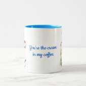 "あなたは私のコーヒーのクリーム"マウスのマグ ツートーンマグカップ (中央)