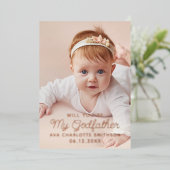 あなたは私のゴッドファーザーの上品な写真でパーソナライズされたすか 箔シーズンカード (立ち正面)