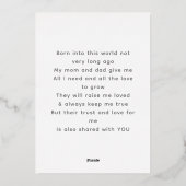 あなたは私のゴッドファーザーの上品な写真でパーソナライズされたすか 箔シーズンカード (裏面)