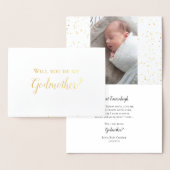 あなたは私のゴッドマザーベビー写真提案箔になる 箔カード (ディスプレー)