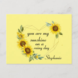 あなたは私のサンシメひまわり、愛の引用文 ポストカード