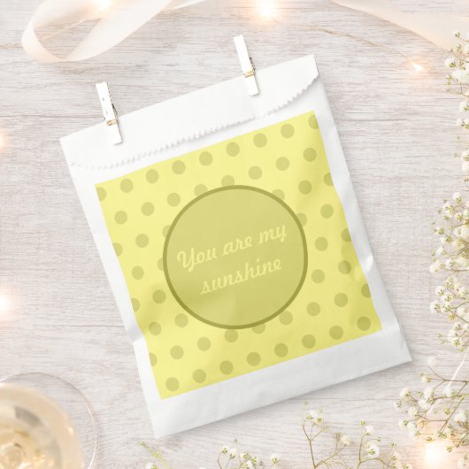 あなたは私のサンシャインの好意バッグ（バターイエロー） フェイバーバッグ (クリップ留めされた状態)