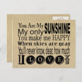 あなたは私のサンシャインアパレルとギフトである ポストカード (正面/裏面)
