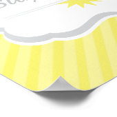 あなたは私のサンシャインイエローとグレーのベビー子供部屋 ポスター (角)