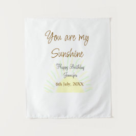 あなたは私のサンシャインイエローなパステルカラーの誕生日を彩る大切な人 タペストリー
