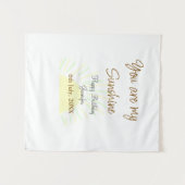 あなたは私のサンシャインイエローなパステルカラーの誕生日を彩る大切な人 タペストリー (正面(横))