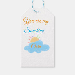 あなたは私のサンシャインイエローオレンジの太陽の光の雲 ギフトタグ