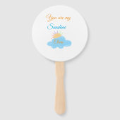 あなたは私のサンシャインイエローオレンジの太陽の光の雲 ハンドファン (裏面)