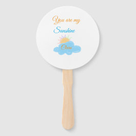 あなたは私のサンシャインイエローオレンジの太陽の光の雲 ハンドファン