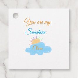 あなたは私のサンシャインイエローオレンジの太陽の光の雲 フェイバータグ