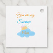 あなたは私のサンシャインイエローオレンジの太陽の光の雲 フェイバータグ (裏面)