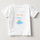 あなたは私のサンシャインイエローオレンジの太陽の光の雲 ベビーTシャツ (裏面)