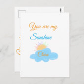 あなたは私のサンシャインイエローオレンジの太陽の光の雲 ポストカード (正面/裏面)