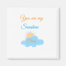 あなたは私のサンシャインイエローオレンジの太陽の光の雲 マグネット