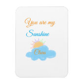 あなたは私のサンシャインイエローオレンジの太陽の光の雲 マグネット (縦)