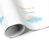 あなたは私のサンシャインイエローオレンジの太陽の光の雲 ラッピングペーパー (ロールコーナー)