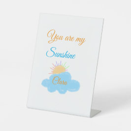 あなたは私のサンシャインイエローオレンジの太陽の光の雲 台座サイン