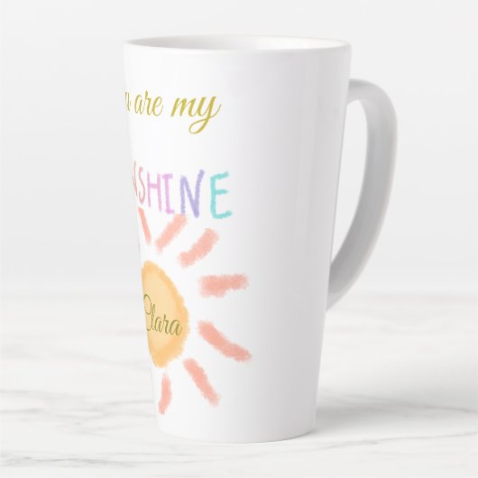 あなたは私のサンシャインイエローオレンジの太陽の光を追加nam カフェラテマグ (右アングル)