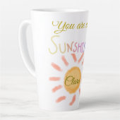 あなたは私のサンシャインイエローオレンジの太陽の光を追加nam カフェラテマグ (左アングル)