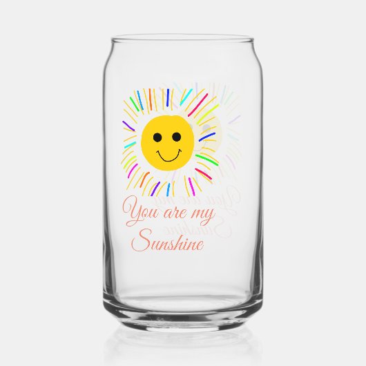 あなたは私のサンシャインイエローオレンジの太陽の光を追加nam ガラス缶 (正面)