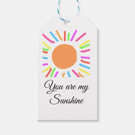 あなたは私のサンシャインイエローオレンジの太陽の光を追加nam ギフトタグ (正面)