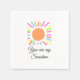あなたは私のサンシャインイエローオレンジの太陽の光を追加nam スタンダードカクテルナプキン