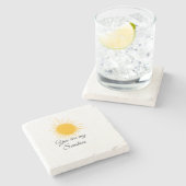 あなたは私のサンシャインイエローオレンジの太陽の光を追加nam ストーンコースター (横)