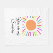 あなたは私のサンシャインイエローオレンジの太陽の光を追加nam フリースブランケット (正面(横))