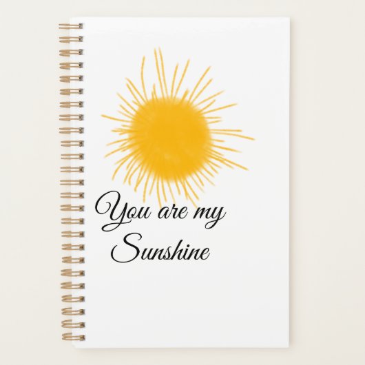 あなたは私のサンシャインイエローオレンジの太陽の光を追加nam プランナー手帳 (正面)