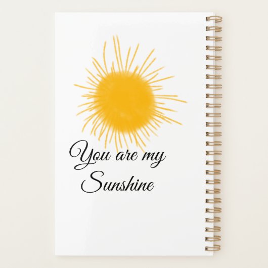 あなたは私のサンシャインイエローオレンジの太陽の光を追加nam プランナー手帳 (裏面)