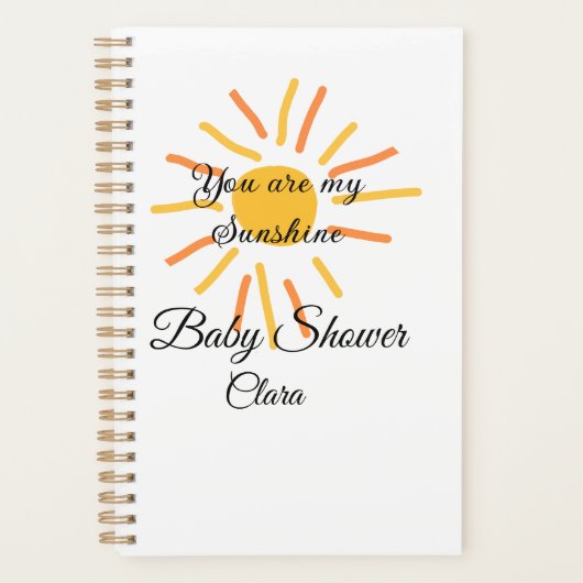 あなたは私のサンシャインイエローオレンジの太陽の光を追加nam プランナー手帳 (正面)