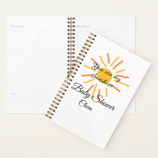 あなたは私のサンシャインイエローオレンジの太陽の光を追加nam プランナー手帳 (ディスプレー)