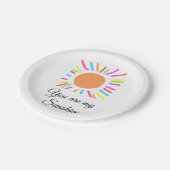 あなたは私のサンシャインイエローオレンジの太陽の光を追加nam ペーパープレート (アングル)