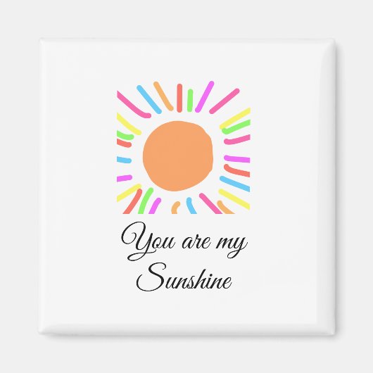 あなたは私のサンシャインイエローオレンジの太陽の光を追加nam マグネット (正面)