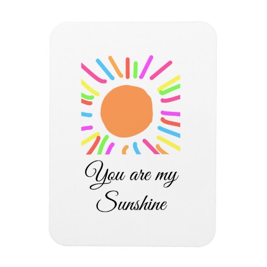 あなたは私のサンシャインイエローオレンジの太陽の光を追加nam マグネット (縦)