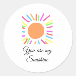 あなたは私のサンシャインイエローオレンジの太陽の光を追加nam ラウンドシール