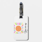 あなたは私のサンシャインイエローオレンジの太陽の光を追加nam ラゲッジタグ (裏面縦)