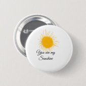 あなたは私のサンシャインイエローオレンジの太陽の光を追加nam 缶バッジ (正面&裏面)