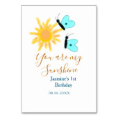 あなたは私のサンシャインイエローオレンジサンブルーバターフ テーブルナンバー (裏面)