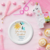 あなたは私のサンシャインイエローオレンジサンブルーバターフ ペーパープレート (パーティー)