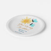 あなたは私のサンシャインイエローオレンジサンブルーバターフ ペーパープレート (アングル)