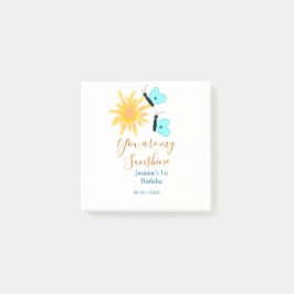 あなたは私のサンシャインイエローオレンジサンブルーバターフ ポストイット