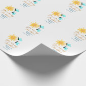 あなたは私のサンシャインイエローオレンジサンブルーバターフ ラッピングペーパー (角)