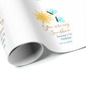 あなたは私のサンシャインイエローオレンジサンブルーバターフ ラッピングペーパー (ロールコーナー)