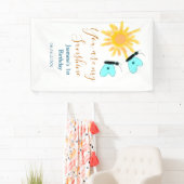 あなたは私のサンシャインイエローオレンジサンブルーバターフ 横断幕 (インサイチュ)