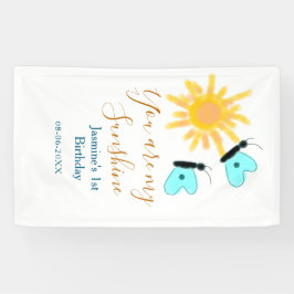 あなたは私のサンシャインイエローオレンジサンブルーバターフ 横断幕