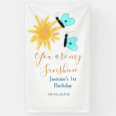 あなたは私のサンシャインイエローオレンジサンブルーバターフ 横断幕 (縦)