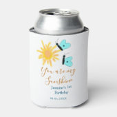 あなたは私のサンシャインイエローオレンジサンブルーバターフ 缶クーラー (缶正面)