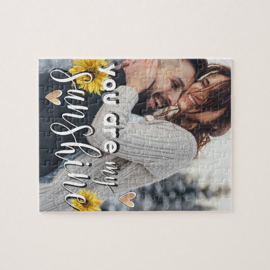あなたは私のサンシャインイエローサンフラワーフォト ジグソーパズル (横)