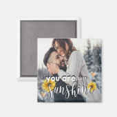 あなたは私のサンシャインイエローサンフラワーフォト マグネット (正面/裏面)